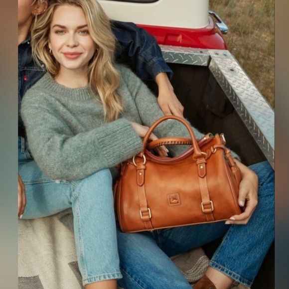 Dooney & Bourke Florentine Leather Tassle Satchel Bag - Picture 3 of 15